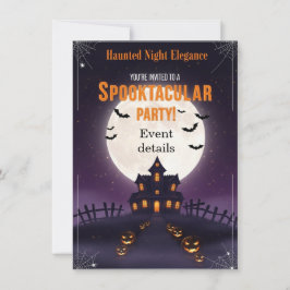 Uitnodiging voor Haunted Night Halloween | Spooky