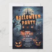 Uitnodiging voor Haunted Victorian House Halloween (Voorkant)
