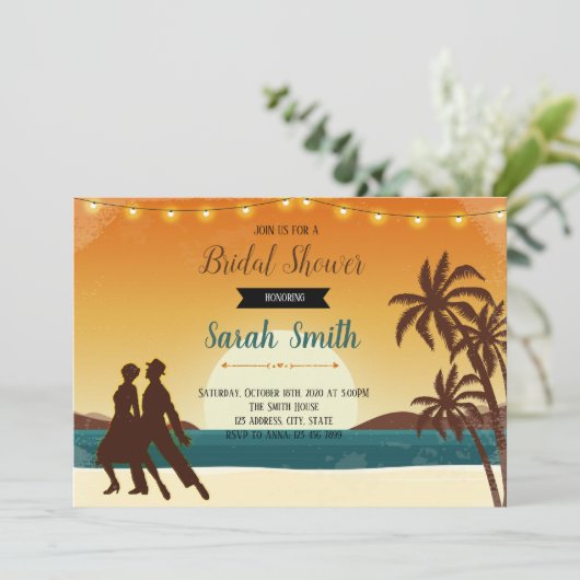 Uitnodiging voor Havanna-feest (Staand voorkant)