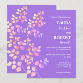 Uitnodiging voor hedendaagse bruiloft (Voorkant / Achterkant)