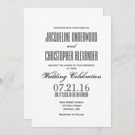 Uitnodiging voor hedendaagse tekst (Voorkant / Achterkant)