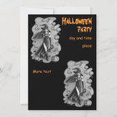 uitnodiging voor heks en doll Halloween (Achterkant)