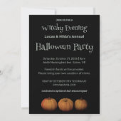 Uitnodiging voor heks en kat Halloween-feest (Achterkant)