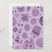 Uitnodiging voor heks Halloween (Achterkant)