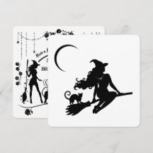 Uitnodiging voor heks Halloweenfeest