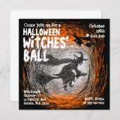 Uitnodiging voor heksen Ball Halloween (Voorkant / Achterkant)