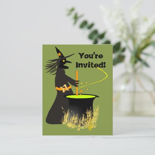 Uitnodiging voor heksen Brew (Staand voorkant)