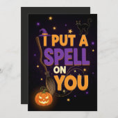 Uitnodiging voor heksenspell Halloween-feest (Voorkant / Achterkant)