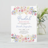 Uitnodiging voor heldere kleurrijke bridal (Staand voorkant)