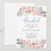 Uitnodiging voor heldere kleurrijke bridal (Voorkant / Achterkant)