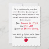 Uitnodiging voor herdenkingsdag (Achterkant)