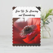 Uitnodiging voor herdenkingsdag (Staand voorkant)