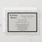 Uitnodiging voor herdenkingsdienst — klassiek ontw (Voorkant)