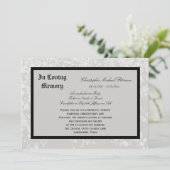 Uitnodiging voor herdenkingsdienst — klassiek ontw (Staand voorkant)