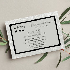 Uitnodiging voor herdenkingsdienst — klassiek ontw