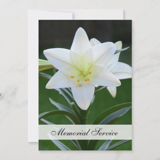 Uitnodiging voor herdenkingsdienst — Lily (Voorkant)