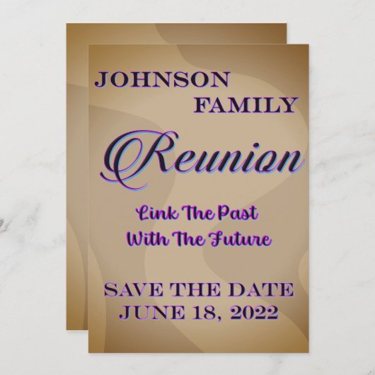 Uitnodiging voor hereniging datum vaststellen (Voorkant / Achterkant)