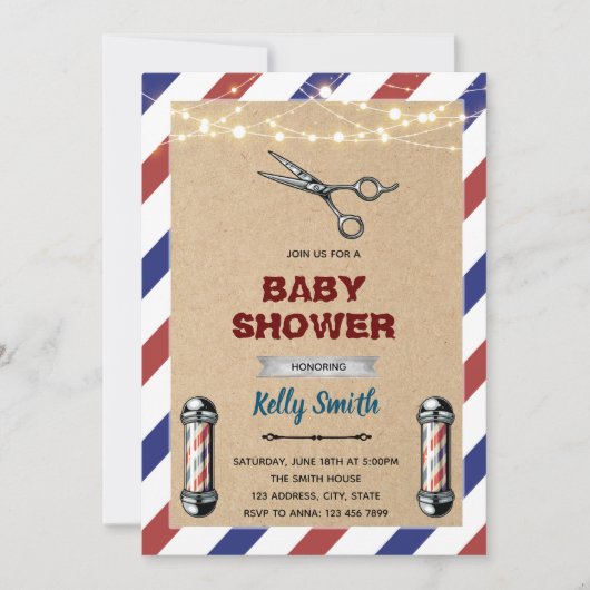 Uitnodiging voor herenkapper (Voorkant)