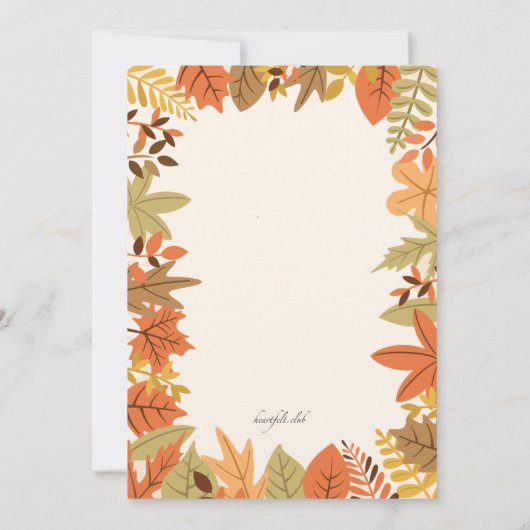 Uitnodiging voor herfst (Achterkant)