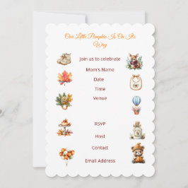 Uitnodiging voor herfst babyborrel.