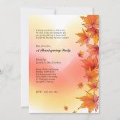 Uitnodiging voor herfst-bladeren-thanksgivingfeest (Voorkant)