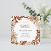 Uitnodiging voor herfst bruidsbrunch (Staand voorkant)