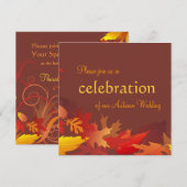 Uitnodiging voor herfst bruiloft (Voorkant / Achterkant)