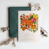 Uitnodiging voor herfst bruiloftsbrunch met pompoe