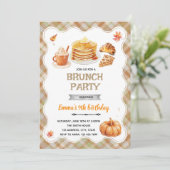 Uitnodiging voor herfst brunchfeest (Staand voorkant)