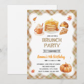 Uitnodiging voor herfst brunchfeest (Voorkant / Achterkant)