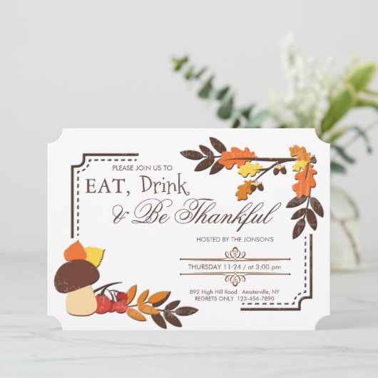 Uitnodiging voor herfst Corners (Staand voorkant)