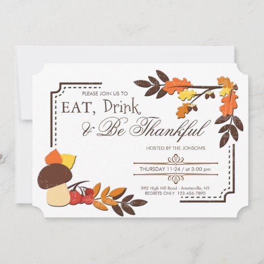 Uitnodiging voor herfst Corners (Voorkant)