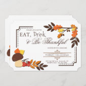 Uitnodiging voor herfst Corners (Voorkant / Achterkant)