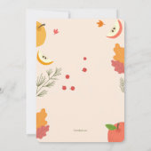 Uitnodiging voor herfst dinerfeest (Achterkant)