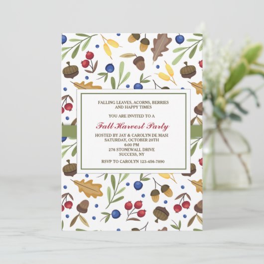 Uitnodiging voor herfst Elements (Staand voorkant)