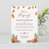 Uitnodiging voor herfst elopement receptie (Staand voorkant)