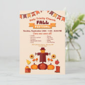Uitnodiging voor herfst Festival (Staand voorkant)