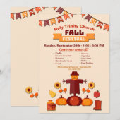 Uitnodiging voor herfst Festival (Voorkant / Achterkant)