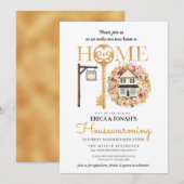 Uitnodiging voor herfst-Floral (Voorkant / Achterkant)