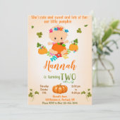 Uitnodiging voor herfst-jarige verjaardag (Staand voorkant)