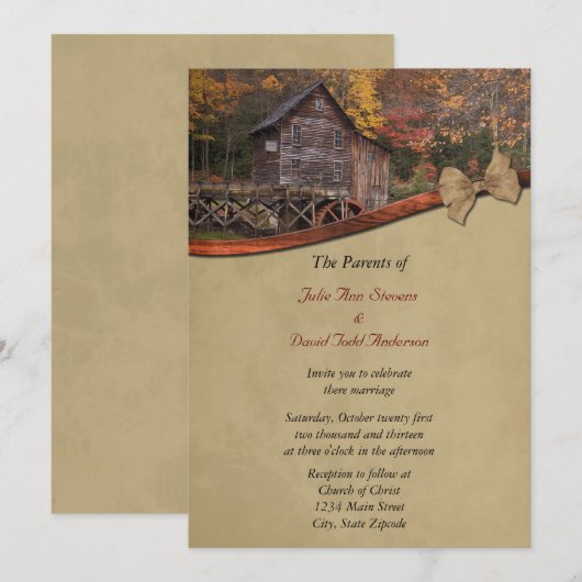 Uitnodiging voor herfst-natie (Voorkant / Achterkant)