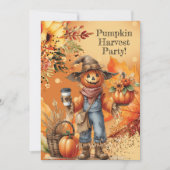 Uitnodiging voor herfst pompoen oogstfeest (Voorkant)