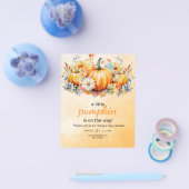 Uitnodiging voor herfst pumpkin baby shower, Klein Flyer (Enkel)