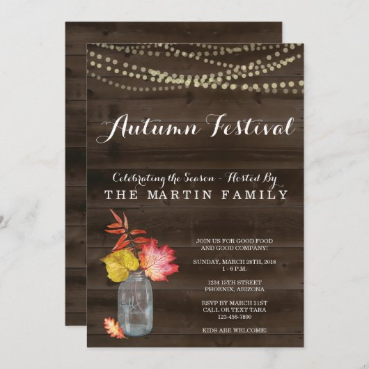 Uitnodiging voor herfst | Rustige Herfst (Voorkant / Achterkant)