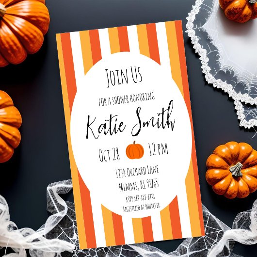 Uitnodiging voor herfst snoep mais douche