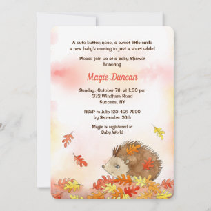 Uitnodiging voor herfst stekelvarken