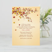 Uitnodiging voor herfst Tree Branch (Staand voorkant)