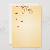 Uitnodiging voor herfst Tree Branch (Achterkant)