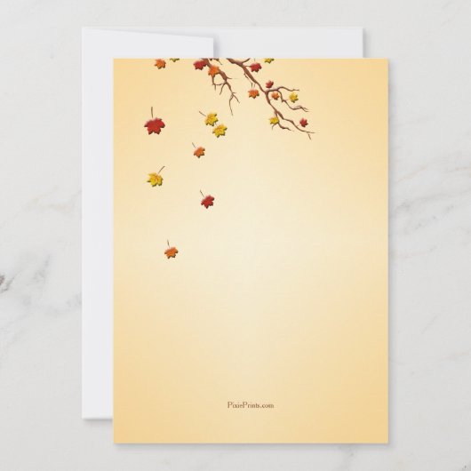 Uitnodiging voor herfst Tree Branch (Achterkant)