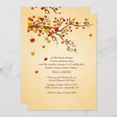 Uitnodiging voor herfst Tree Branch (Voorkant / Achterkant)